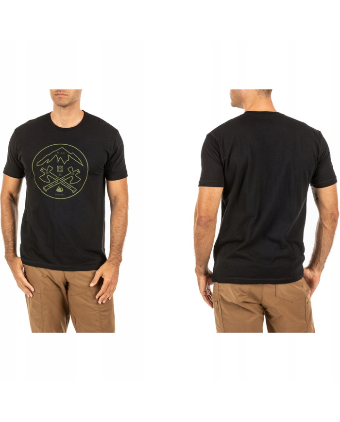 KOSZULKA 5.11 CROSSED AXE MOUNTAIN TEE 019 BLACK L