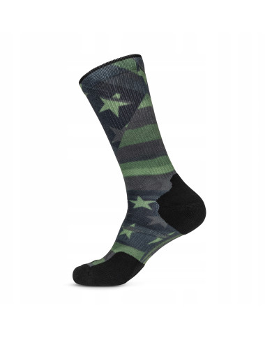  SKARPETKI 5.11 SOCK AND AWE PAT FLD GRN 999 MULTI L