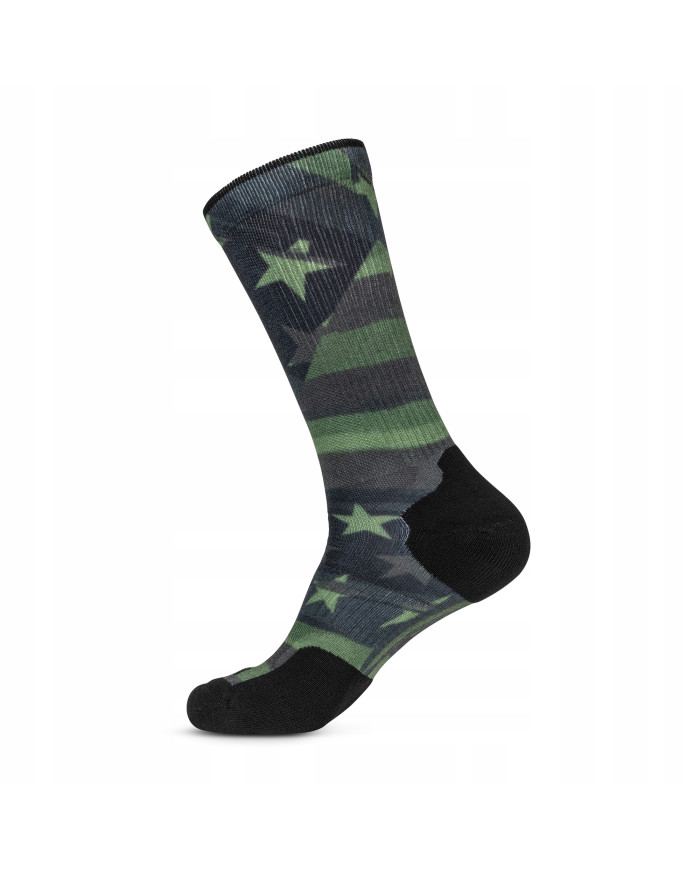 SKARPETKI 5.11 SOCK AND AWE PAT FLD GRN 999 MULTI L