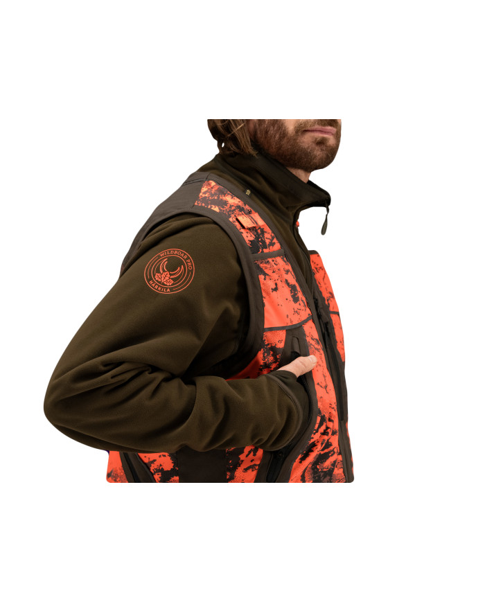 KAMIZELKA HARKILA Wildboar Pro Safety waistcoat AXIS MSP®Orange Blaze/Shadow brown,XL