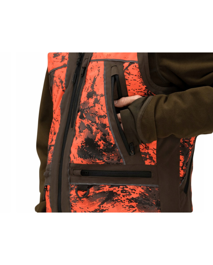 KAMIZELKA HARKILA Wildboar Pro Safety waistcoat AXIS MSP®Orange Blaze/Shadow brown,XL