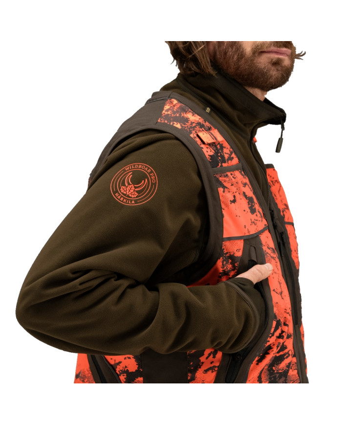 KAMIZELKA HARKILA Wildboar Pro Safety waistcoat AXIS MSP®Orange Blaze/Shadow brown,M