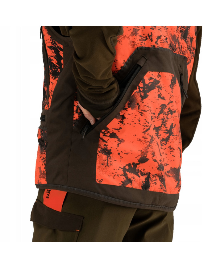 KAMIZELKA HARKILA Wildboar Pro Safety waistcoat AXIS MSP®Orange Blaze/Shadow brown,M