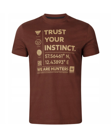 KOSZULKA HARKILA INSTINCT S/S T-SHIRT SHADOW BROWN XXL