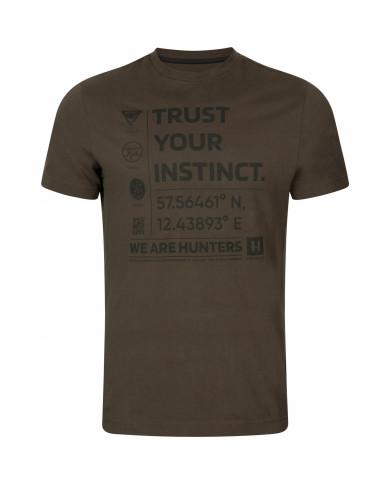 KOSZULKA HARKILA INSTINCT S/S T-SHIRT SHADOW BROWN XXL
