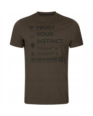 KOSZULKA HARKILA INSTINCT S/S T-SHIRT SHADOW BROWN XXL