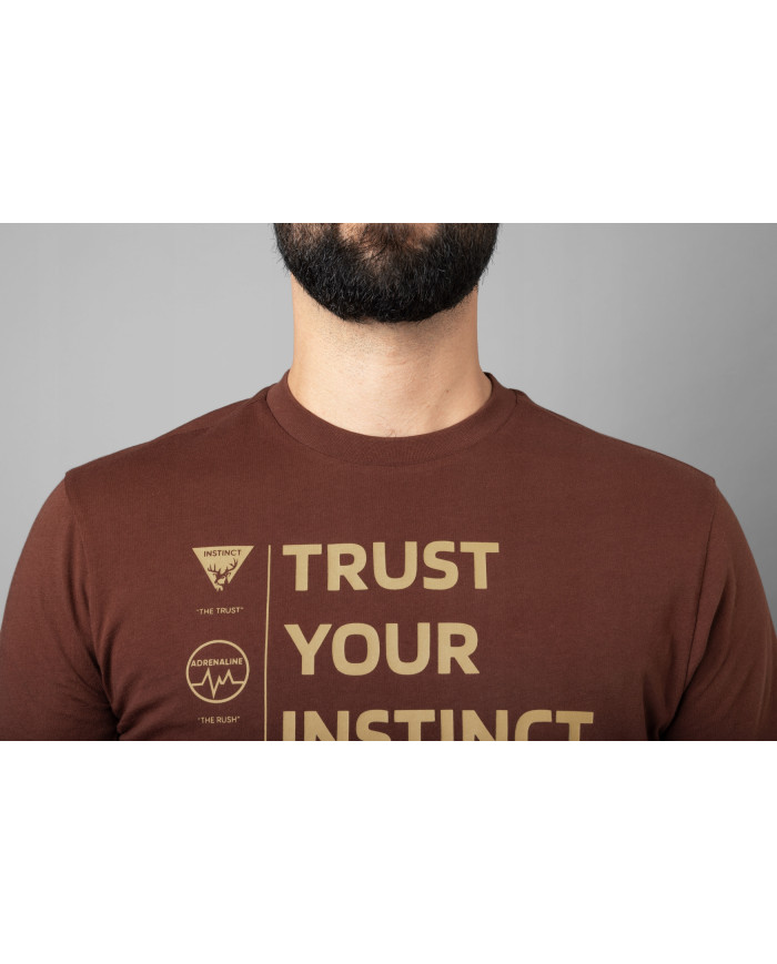KOSZULKA HARKILA INSTINCT S/S T-SHIRT SHADOW BROWN XXL