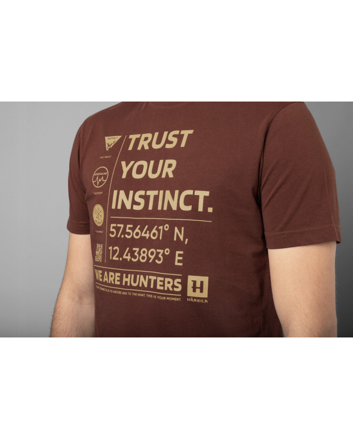 KOSZULKA HARKILA INSTINCT S/S T-SHIRT SHADOW BROWN XXL