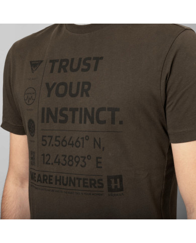 KOSZULKA HARKILA INSTINCT S/S T-SHIRT SHADOW BROWN XL