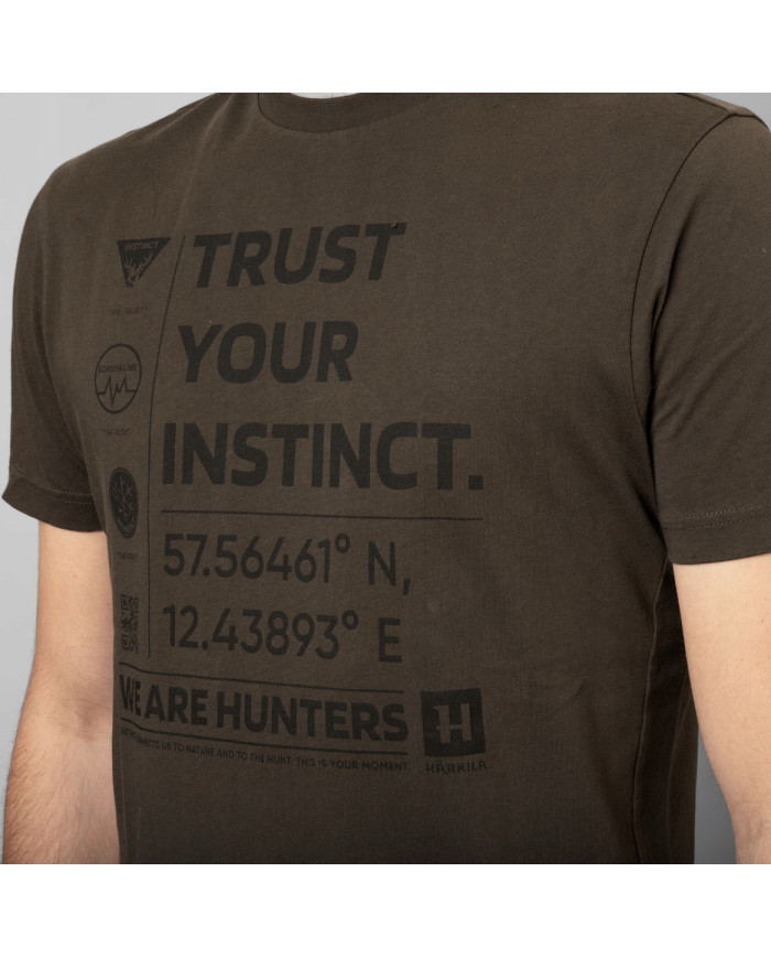 KOSZULKA HARKILA INSTINCT S/S T-SHIRT SHADOW BROWN XL