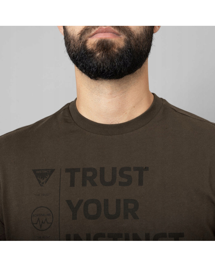 KOSZULKA HARKILA INSTINCT S/S T-SHIRT SHADOW BROWN M