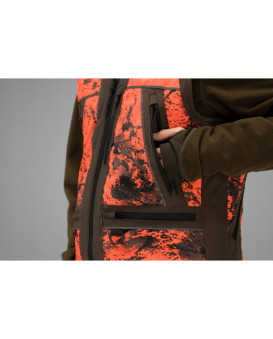 KAMIZELKA HARKILA Wildboar Pro Safety waistcoat AXIS MSP®Orange Blaze/Shadow brown,3XL