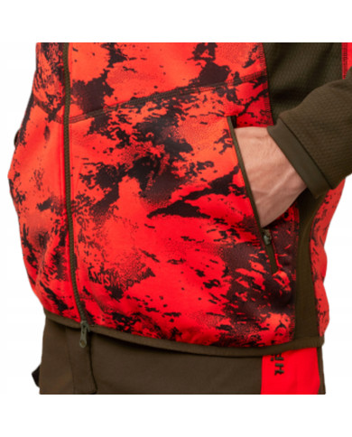 Bluza Harkila Wildboar Pro camo fleece jacket AXIS MSP®Wildboar orange/Shadow brown,XXL