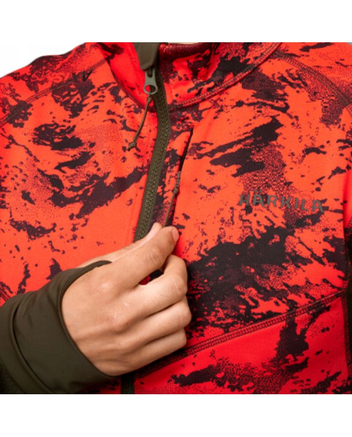 Bluza Harkila Wildboar Pro camo fleece jacket AXIS MSP®Wildboar orange/Shadow brown,XXL