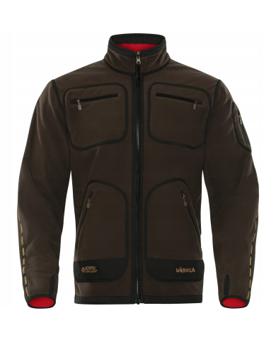 BLUZA POLAROWA HARKILA KAMKO FLEECE BROWN/RED XL