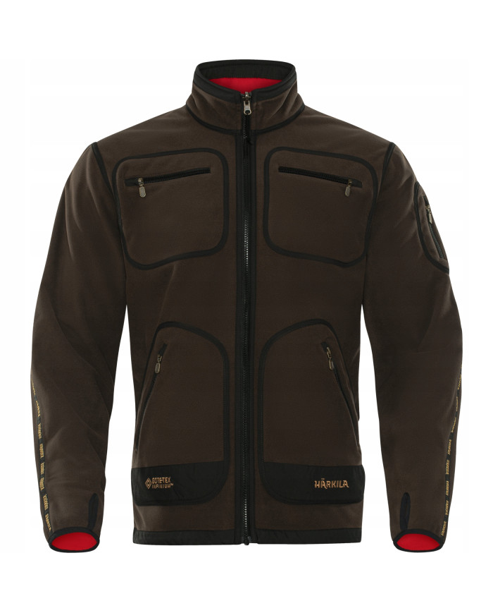 BLUZA POLAROWA HARKILA KAMKO FLEECE BROWN/RED XL