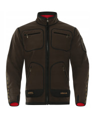 BLUZA POLAROWA HARKILA KAMKO FLEECE BROWN/RED XL