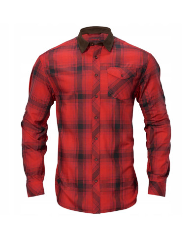 KOSZULA HARKILA Driven Hunt flannel shirt Red/Black check,XXL