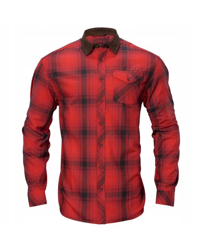 KOSZULA HARKILA Driven Hunt flannel shirt Red/Black check,XXL