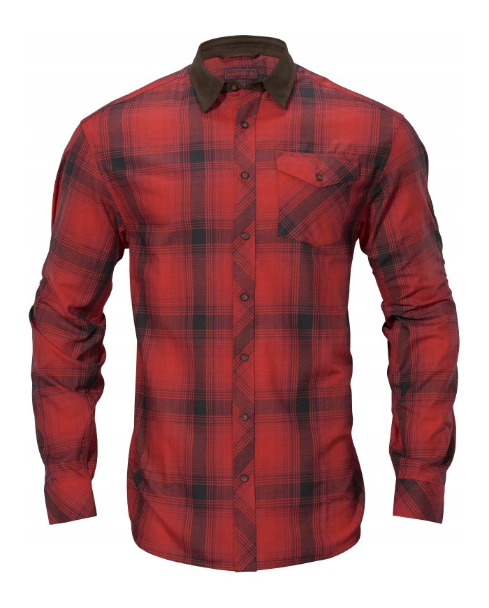 KOSZULA HARKILA Driven Hunt flannel shirt Red/Black check,XL