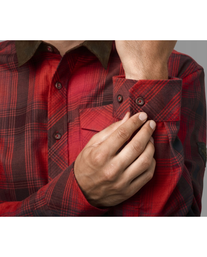 KOSZULA HARKILA Driven Hunt flannel shirt Red/Black check,XL