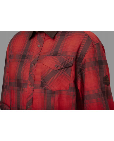 KOSZULA HARKILA Driven Hunt flannel shirt Red/Black check,XL
