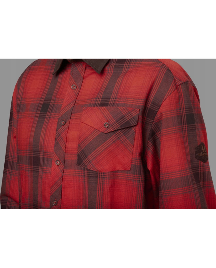 KOSZULA HARKILA Driven Hunt flannel shirt Red/Black check,XL
