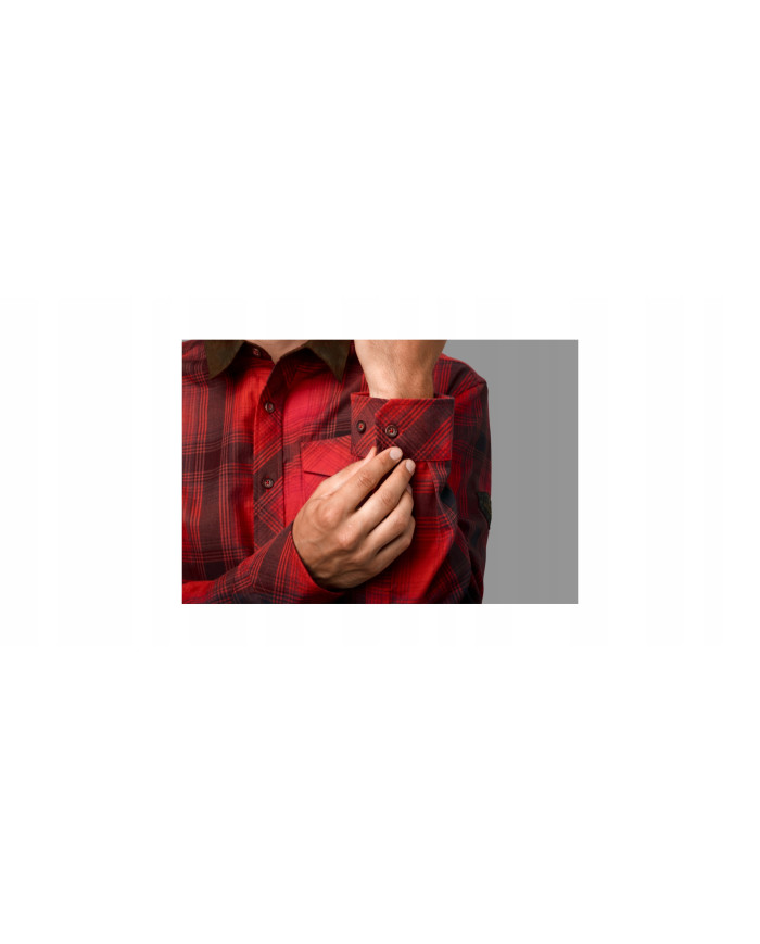 KOSZULA HARKILA Driven Hunt flannel shirt Red/Black check,XL