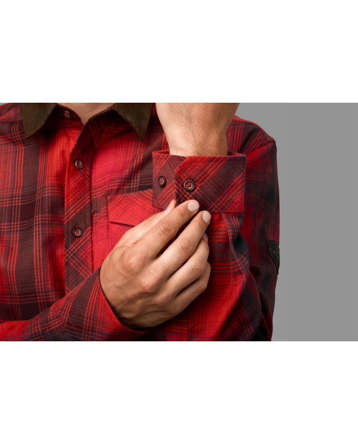 KOSZULA HARKILA Driven Hunt flannel shirt Red/Black check,L