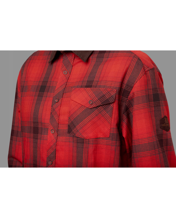 KOSZULA HARKILA Driven Hunt flannel shirt Red/Black check,L