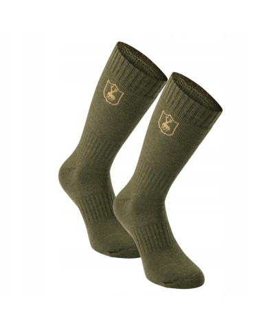 SKARPETKI DEERHUNTER 8423 2-pack Wool Socks - short, 360 Grape Leaf - 36/39