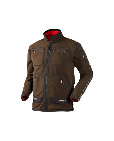BLUZA POLAROWA HARKILA KAMKO FLEECE BROWN/RED M