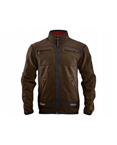 BLUZA POLAROWA HARKILA KAMKO FLEECE BROWN/RED L