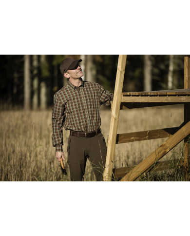 PASEK DEERHUNTER 8111 Leather Belt, szerokość 4cm, 583 Dark Brown - 115cm