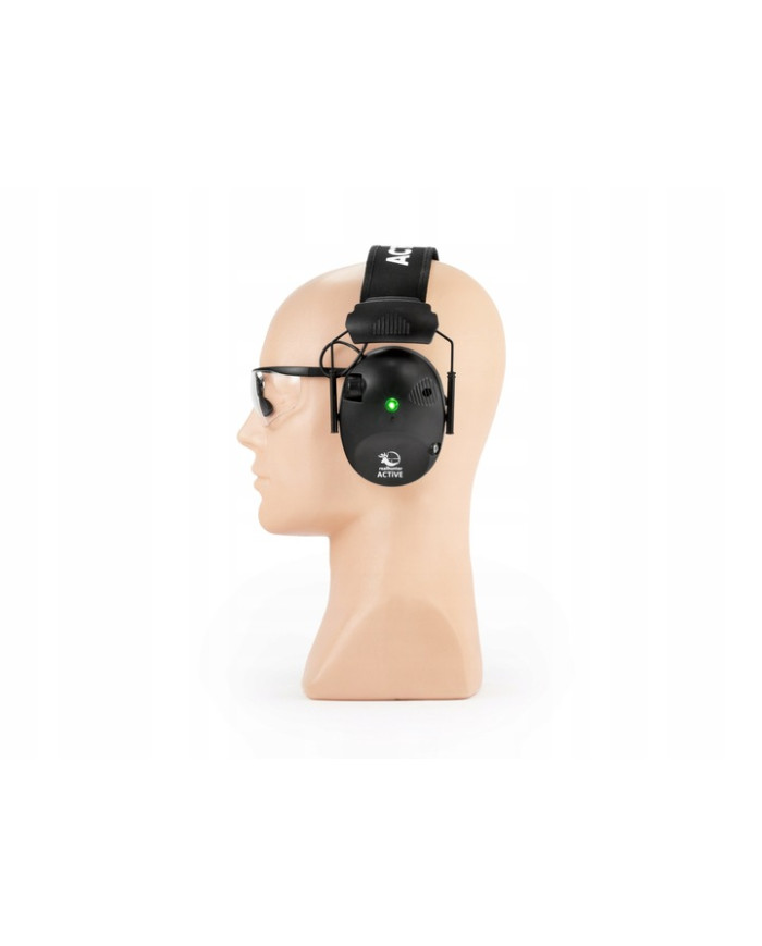 SŁUCHAWKI REAL HUNTER ACTIVE PRO CZARNE+OKULARY