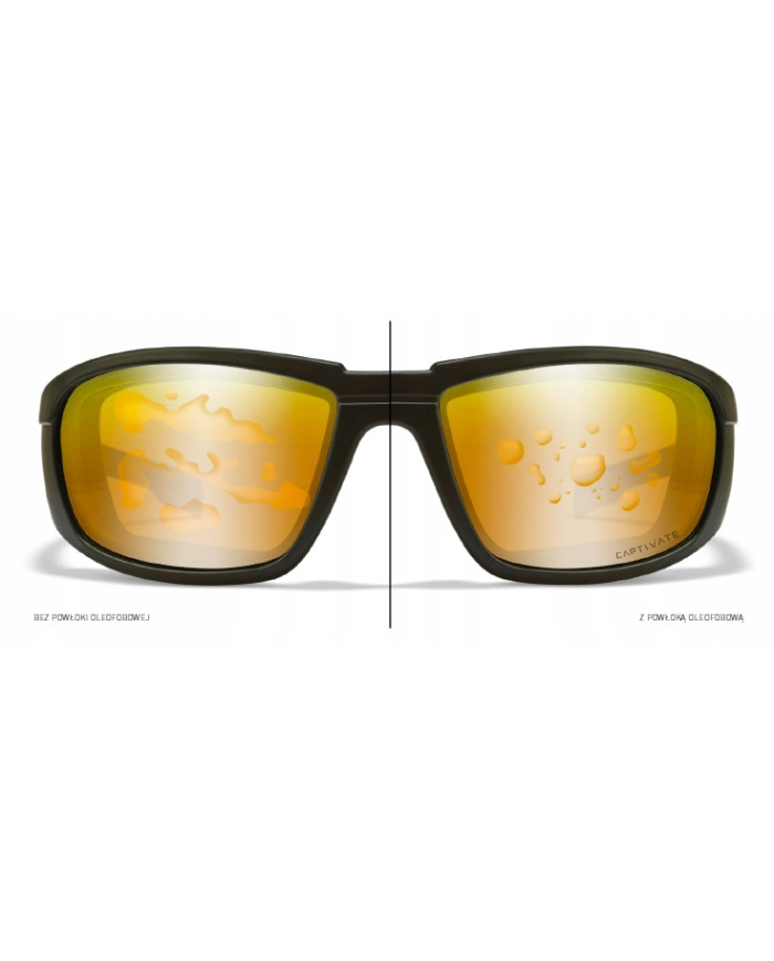 Okulary WX OMEGA Capt Pol Bronze Mirror Matte Black Frame