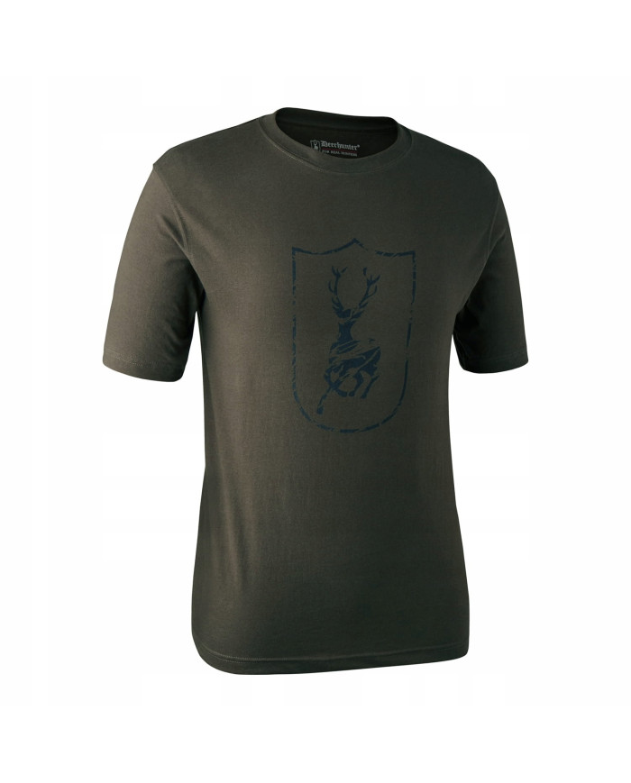 KOSZULKA DEERHUNTER LOGO T-SHIRT S/S BARK GREEN- M
