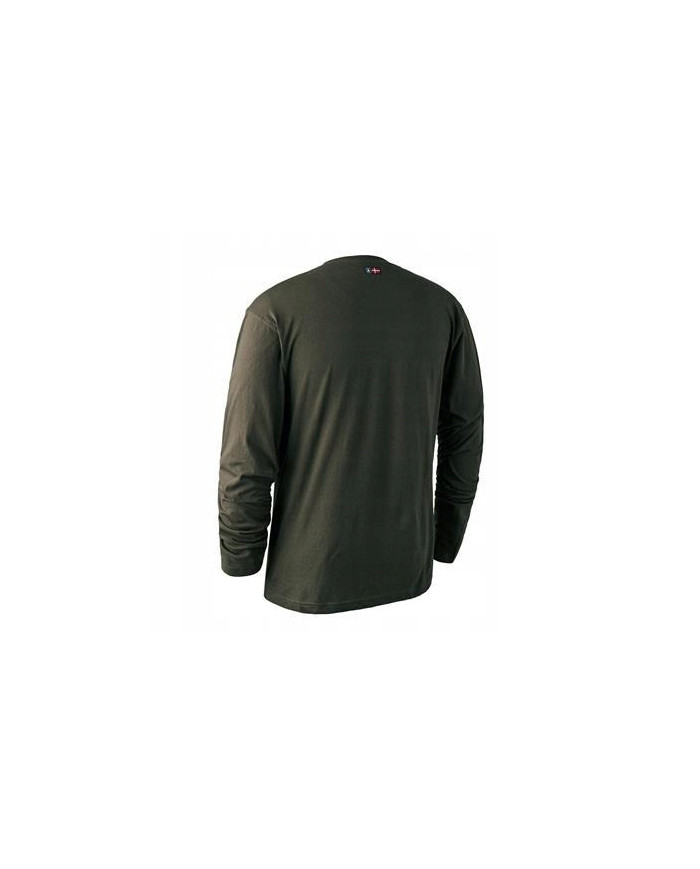 KOSZULKA DEERHUNTER LOGO T-SHIRT L/S BARK GREEN- L