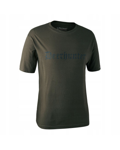 KOSZULKA DEERHUNTER LOGO T-SHIRT S/S BARK GREEN- 4XL