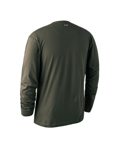 KOSZULKA DEERHUNTER LOGO T-SHIRT L/S BARK GREEN- M