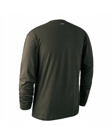 KOSZULKA DEERHUNTER LOGO T-SHIRT L/S BARK GREEN- 2XL